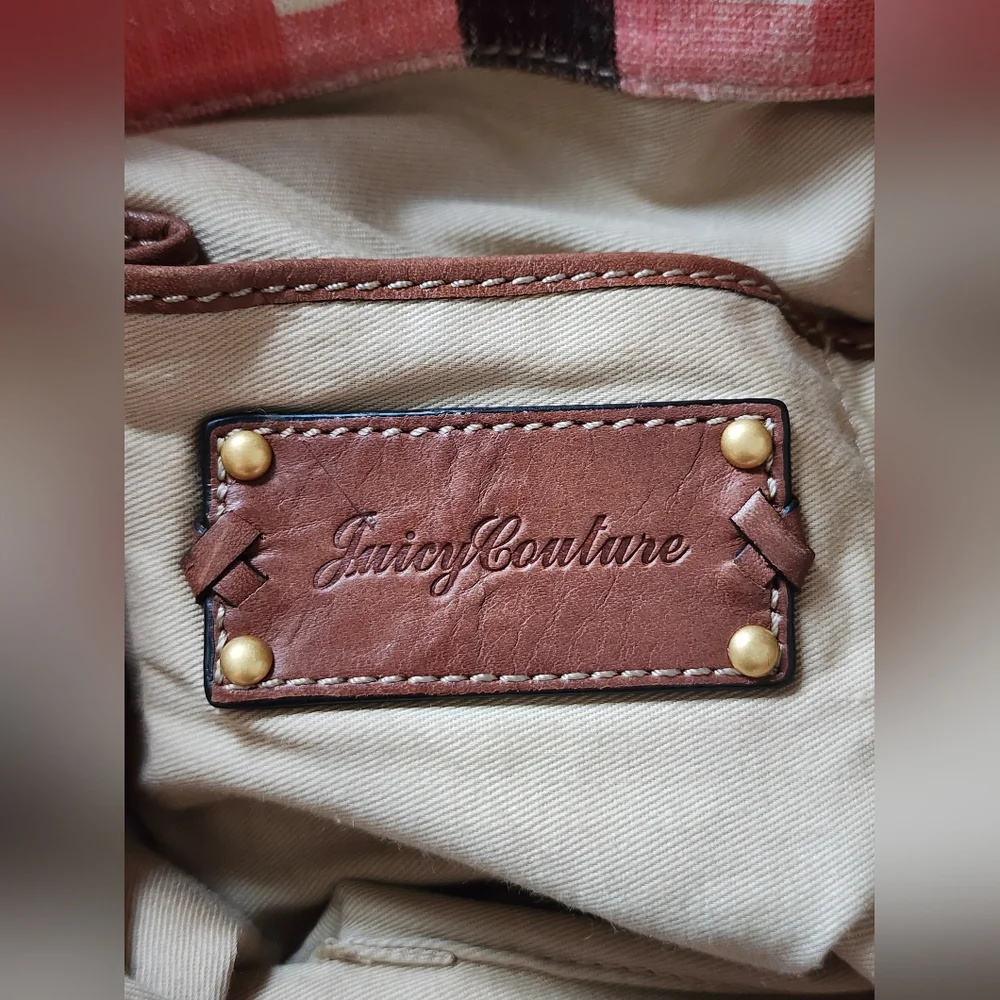 JUICY COUTURE shoulder bag linen blend & leather